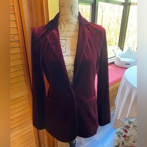 Rich Velvety Cranberry Blazer